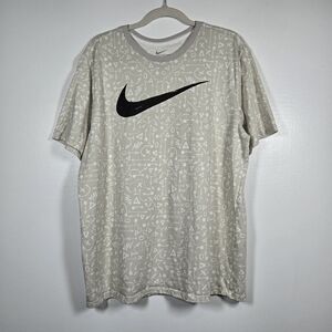 NIKE Dri Fit Athletic Cut Crew Tee T-Shirt Mens XL Football Play All Over Print